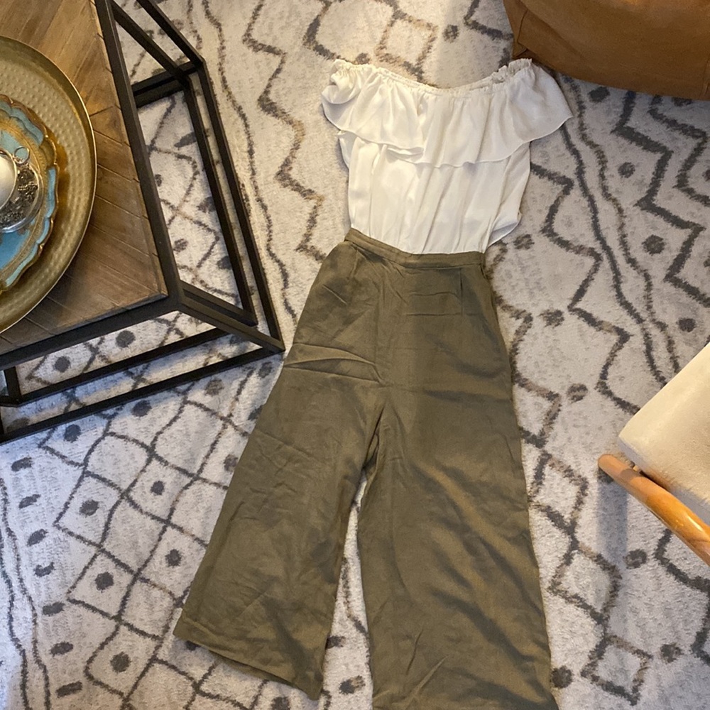 Zara off the shoulder jumpsuit